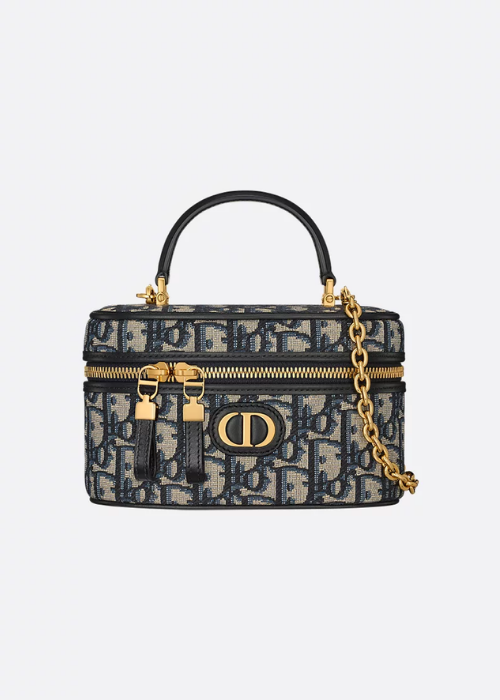 30 Montaigne Mini Vanity Case Blue Dior Oblique