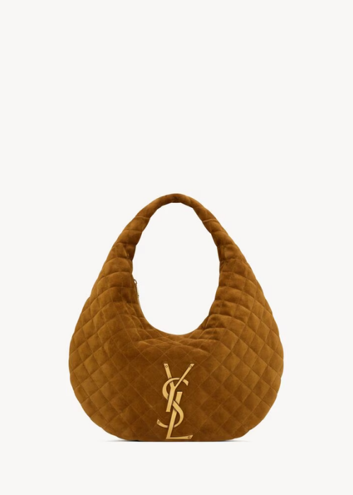 ICARE hobo in quilted suede in Brown