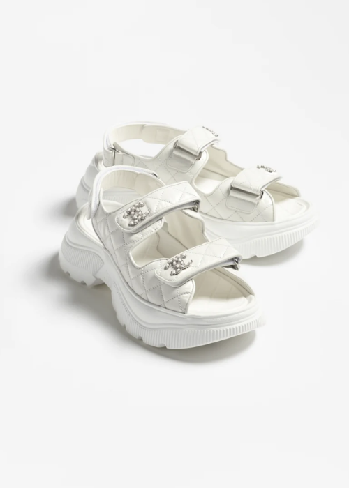 Sandals - Shiny calfskin, white — Fashion