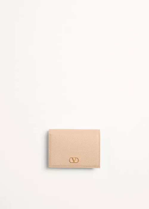  VLogo Signature grainy calfskin wallet