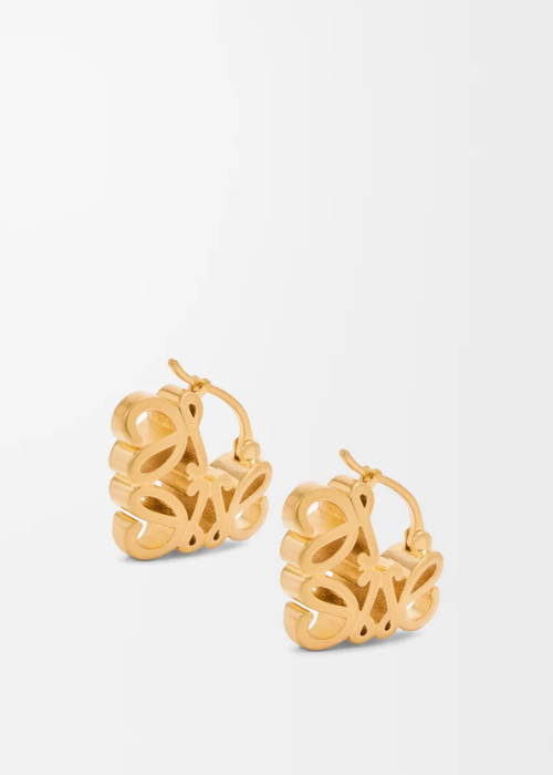 Loewe Anagram Bombé Hoop Earrings