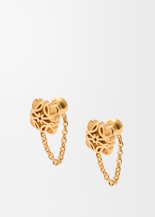 Loewe Anagram Bombé Chain Earrings