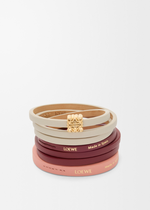  Loewe Twist Double Bracelet in Calfskin. 