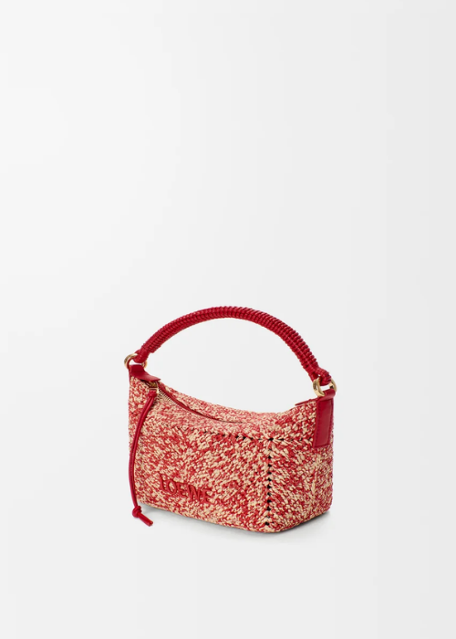 LOEWE Cala Mini Bag in Melange Raffia 