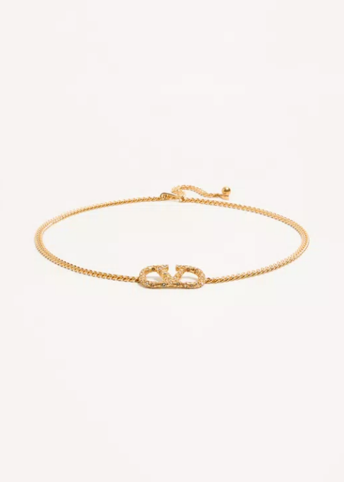 Vlogo Signature Chain Belt With Crystals for Woman