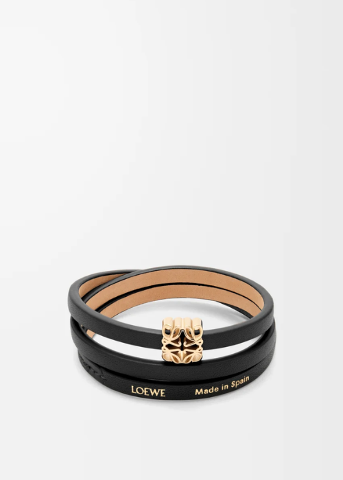  Loewe Anagram Bombé Twist Bracelet in Calfskin