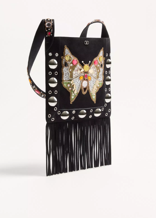 Valentino Garavani Nellcôte Embroidered Shoulder Bag 