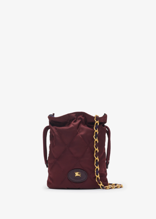 Burberry Quilted Twill Chain Pouch 