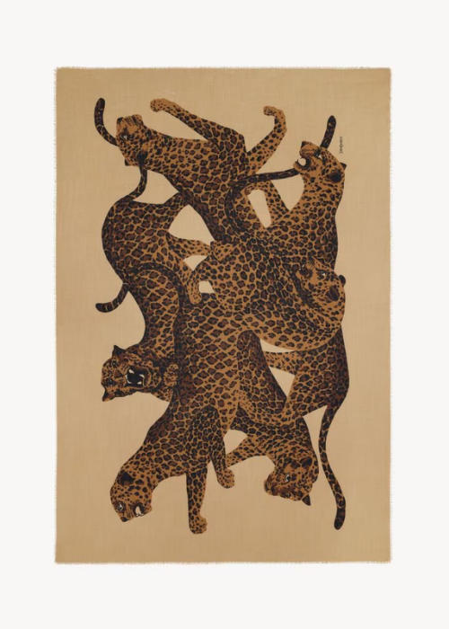  Saint Laurent Leopard Stole 