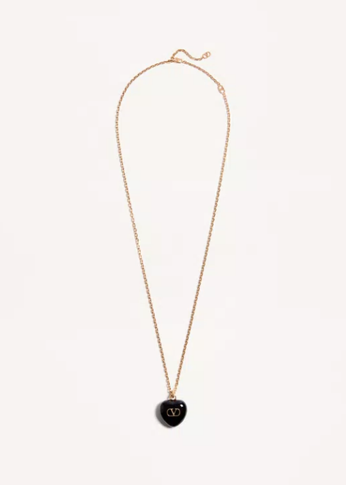 Coeur Royal Pandent In Metal And Enamel 