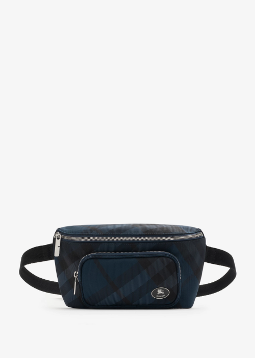Grid Belt Bag in Navy - Men | Burberry