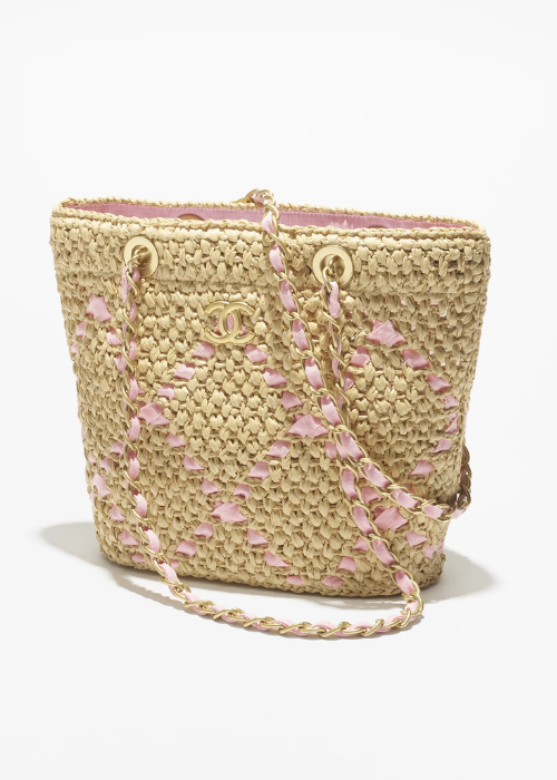 Small tote, Braided raffia