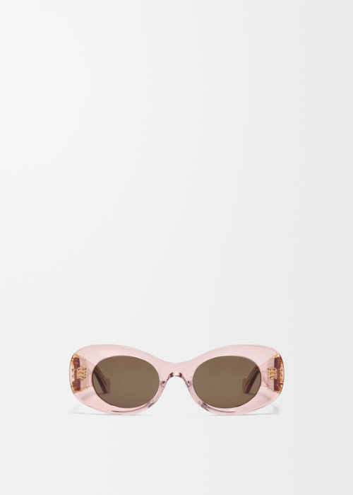 LOEWE Beveled Oval Maxi Anagram Sunglasses 