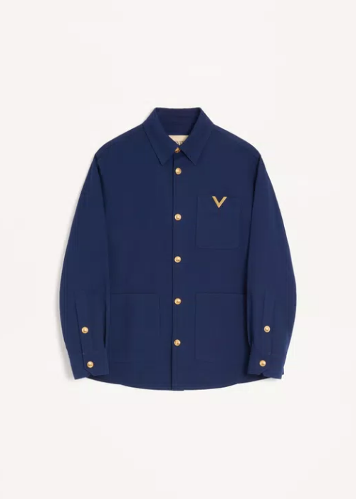 Valentino Cotton Gabardine Shirt Jacket