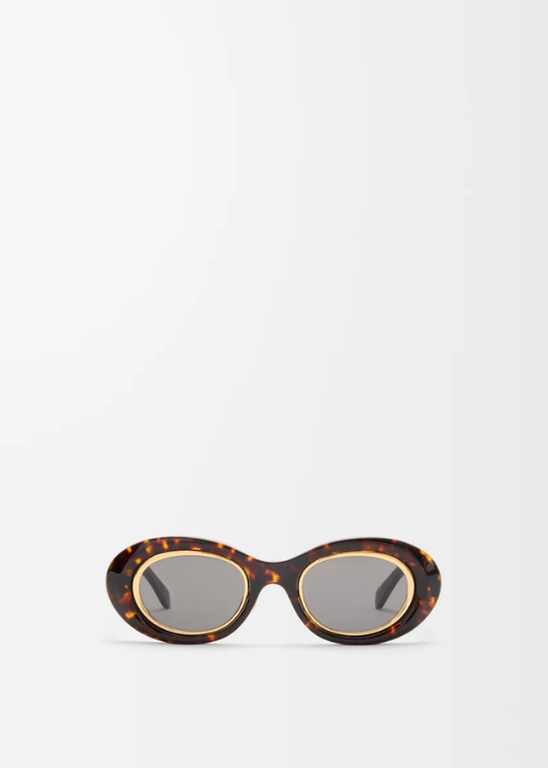 LOEWE Mini Anagram Oval Sunglasses