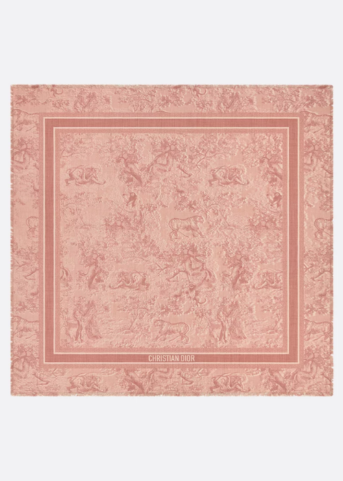Toile de Jouy Sauvage Shawl Rose des Vents Wool