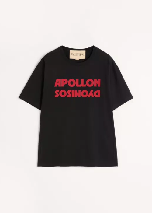 Valentino Cotton T-shirt With Apollon/dyonisos Print