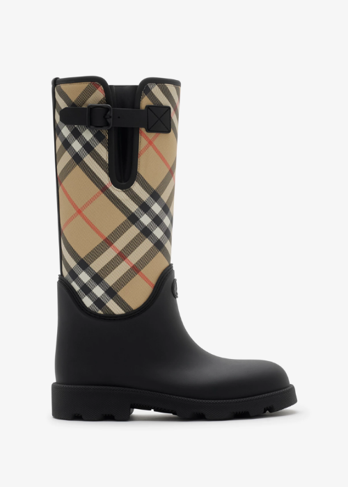 Rubber Marsh Stamp High Boots? in Black
