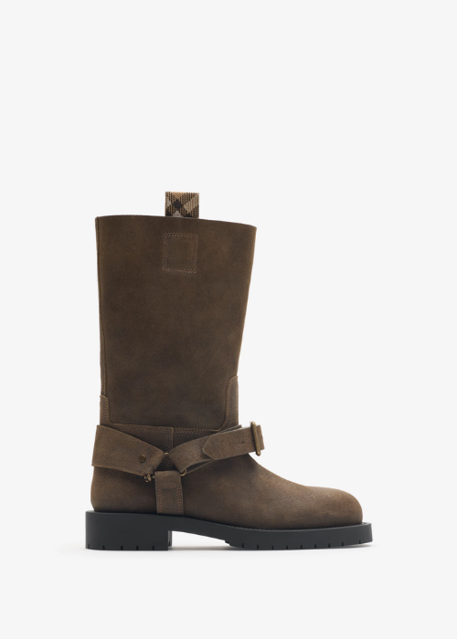 Burberry Suede Soft Saddle Boots