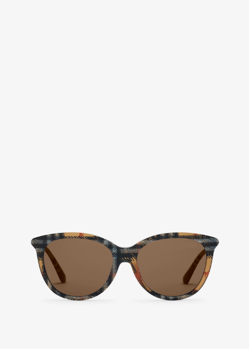 Tubular Check Round Sunglasses