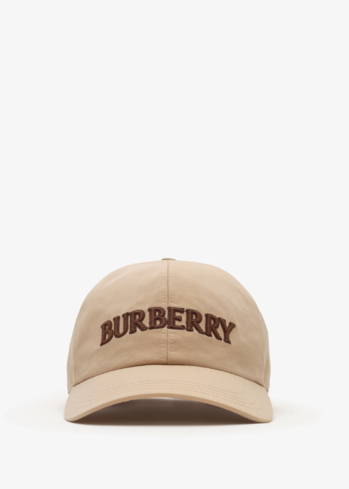 Logo Gabardine Baseball Cap in Flax - Men 