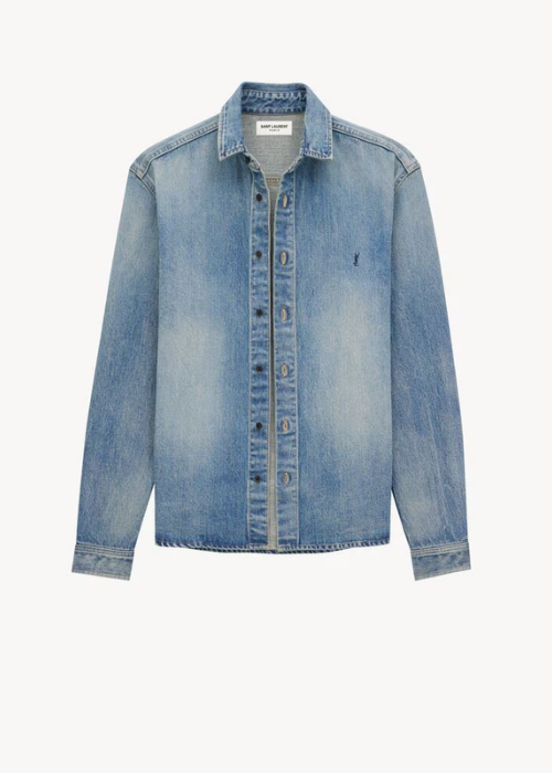Cassandre overshirt in Trouville Beach Blue Denim