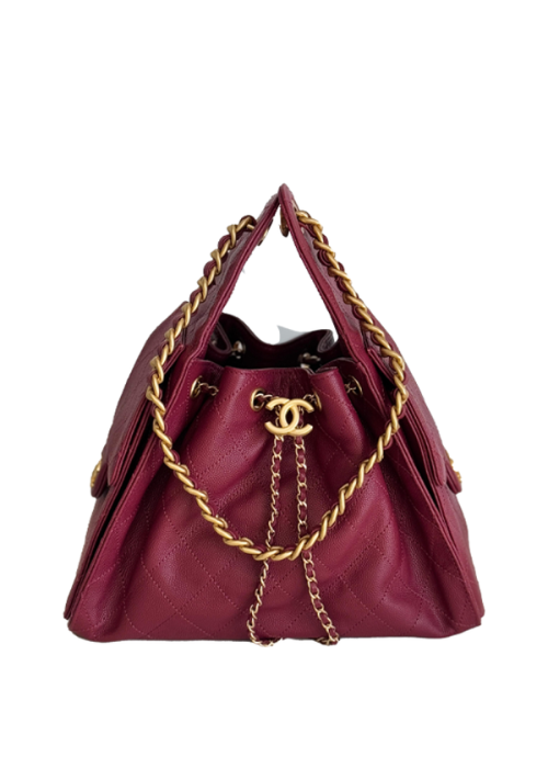 Chanel Shoulder Bag In Maroon