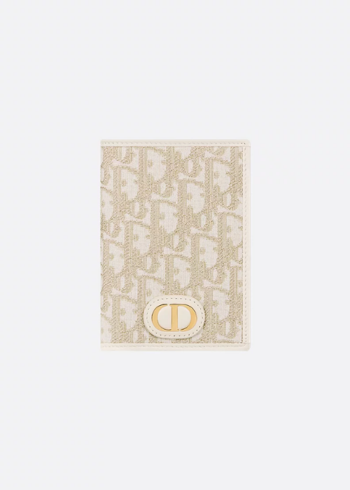 30 Montaigne Passport Holder Gold-Tone Dior