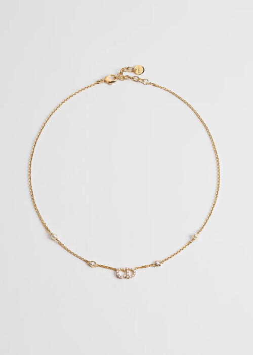 Petit CD Jolie Necklace Gold-Finish Metal and Silver-Tone 