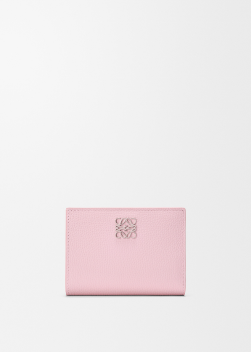 Pink Loewe Anagram Compact Wallet 