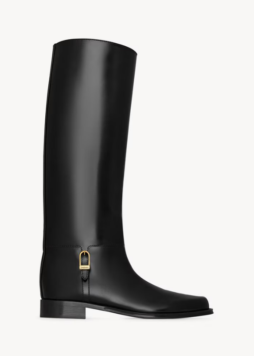 JULIA boots in smooth leather in Black