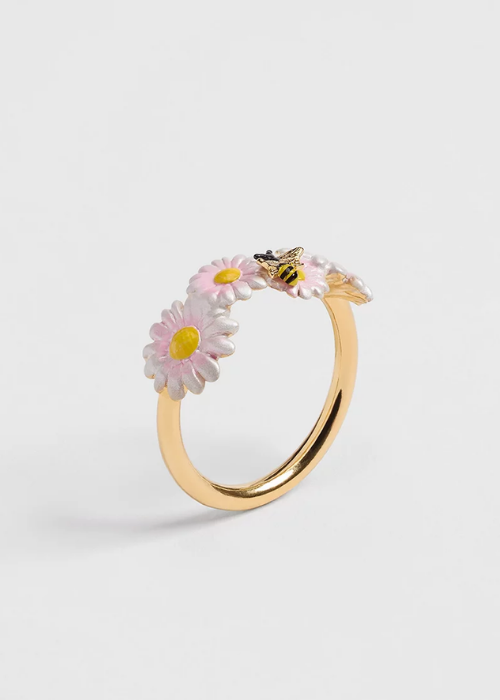 Dior Daisy Ring Gold-Finish Metal and Multicolor