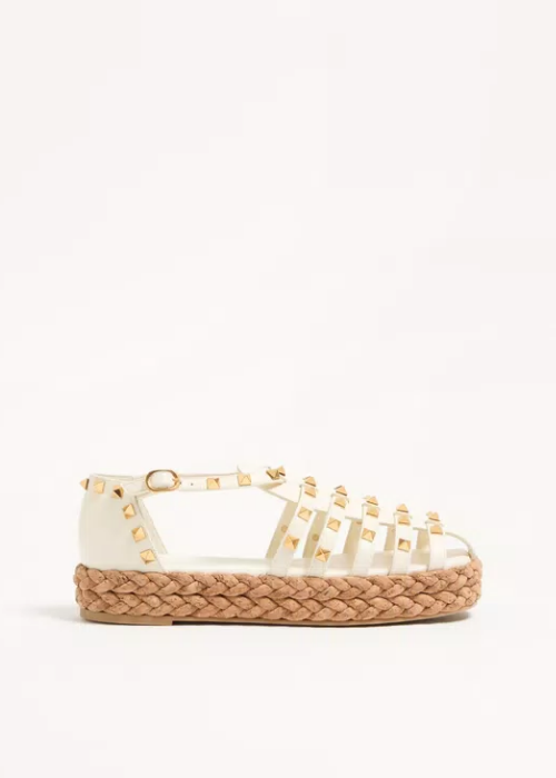 Valentino Garavani Rockstud Fishermen Calfskin