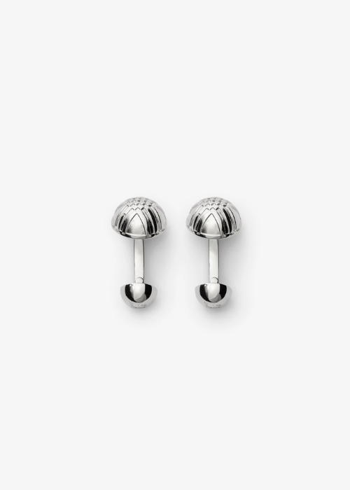 Burberry Engraved Check Cufflinks