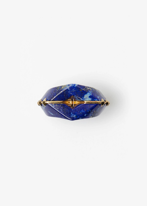 Lapis Hollow Ring in Gold - Women 