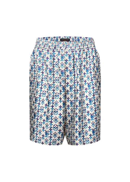 Monogram Printed Silk Shorts