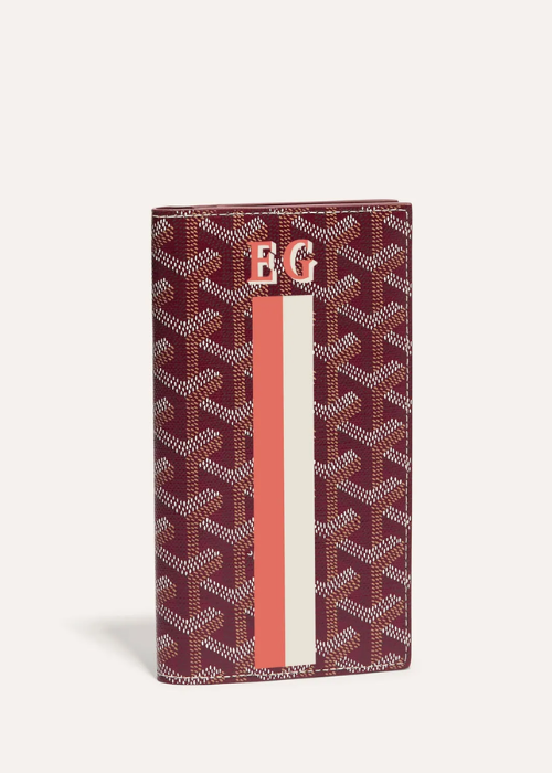 Goyard Saint Roch Wallet in Burgundy Goyardine Canvas