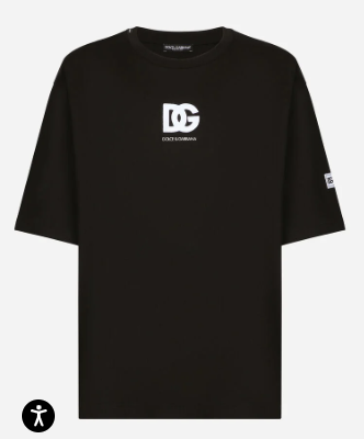 Short-sleeved T-shirt with DG logo patch