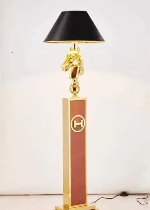 Luxury Hermes-Inspired Table Lampshade – Elegant Horse Face Design Modern Decorative Lamp for Living Room, Bedroom, or Office
